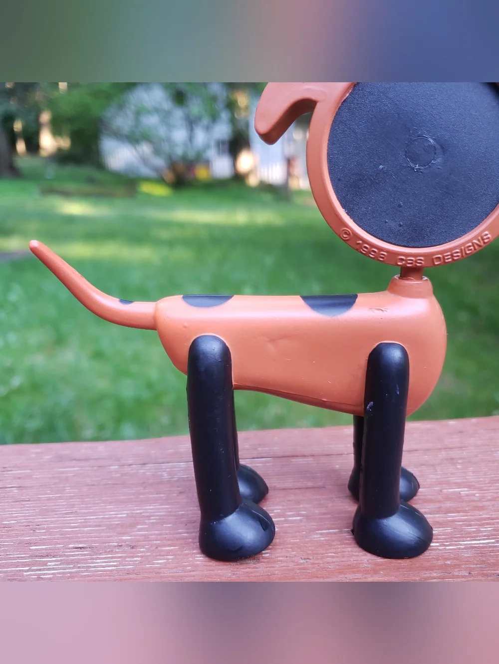 Vintage CBS Designs 1998 Flexo Buddies Bendable Photo Frame - Pooch 'Dog'